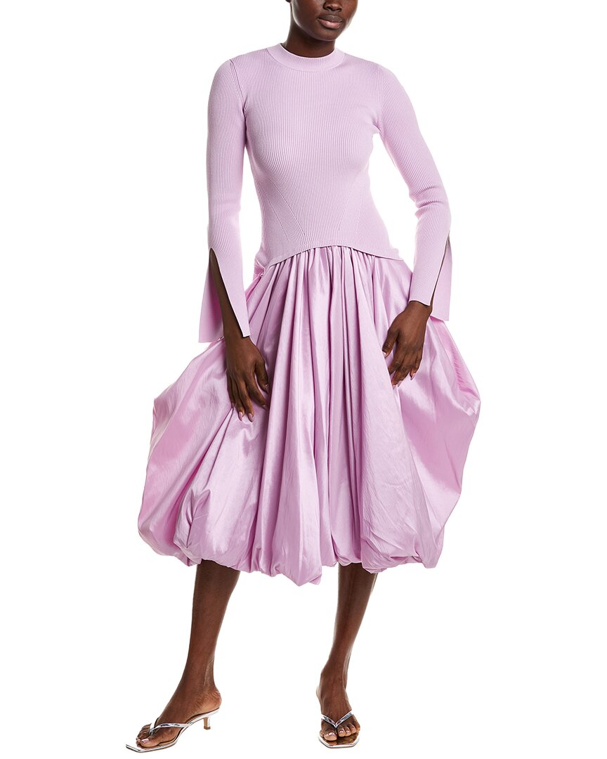 kenlie midi dress SIMKHAI Women's Kenlie Bubble Midi-Dress - Midnight