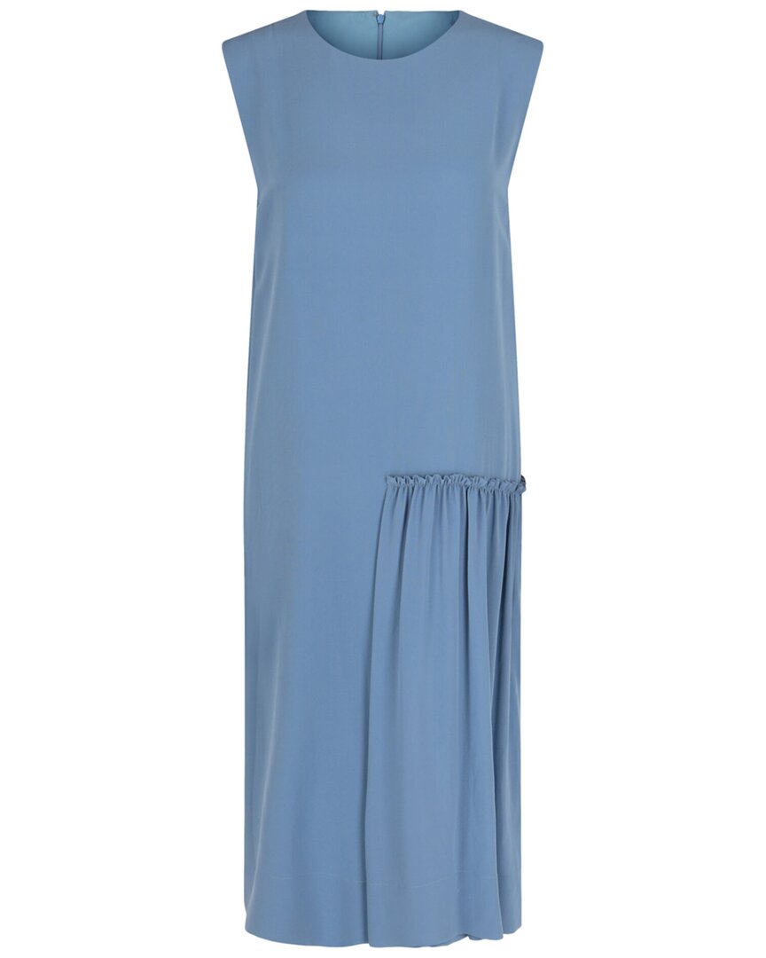 Ferragamo Midi Dress In Blue