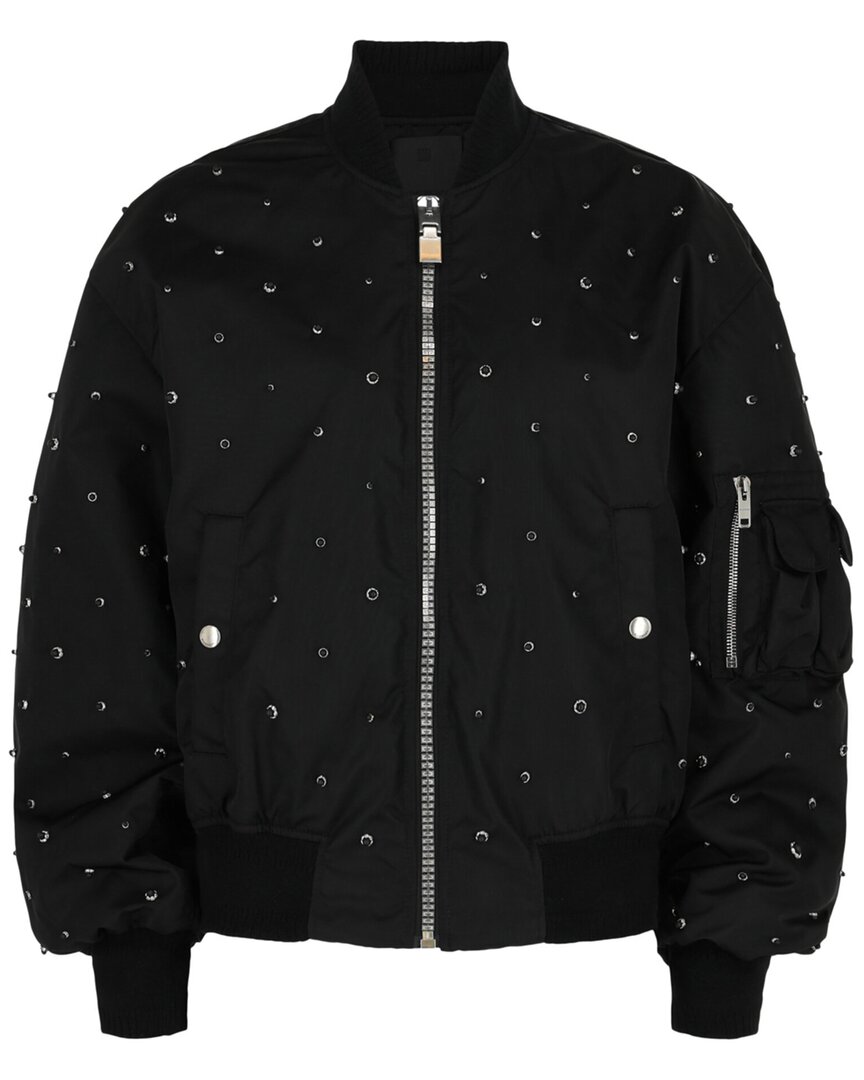 Givenchy Studded Bomber Jacket In Black