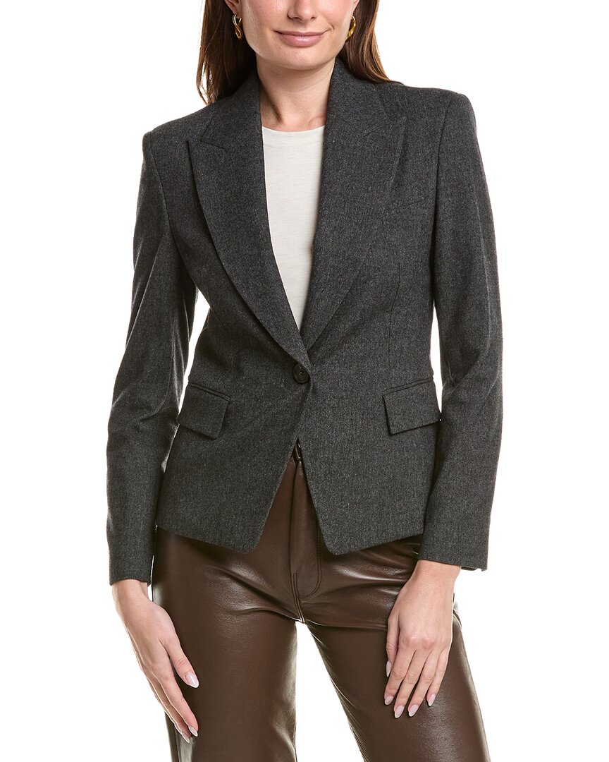 Brunello Cucinelli Wool & Silk-blend Blazer In Black