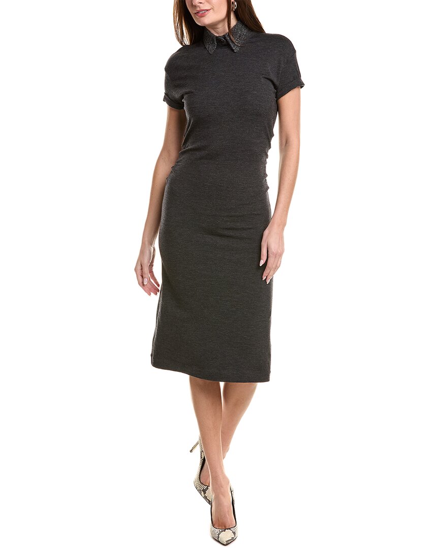 Brunello Cucinelli Wool & Silk-blend Midi Dress