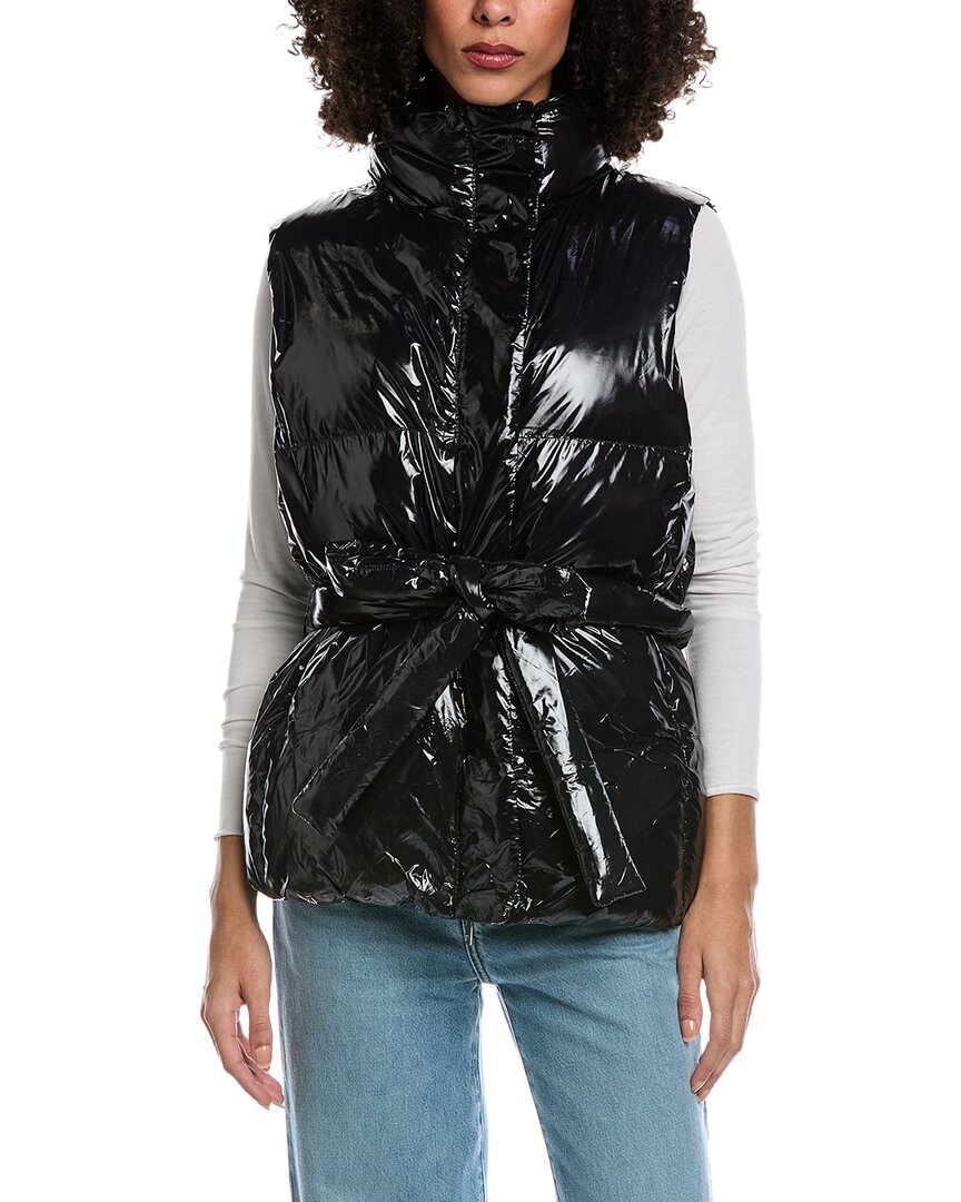 Year Of Ours Glossy Puffer Vest In Black