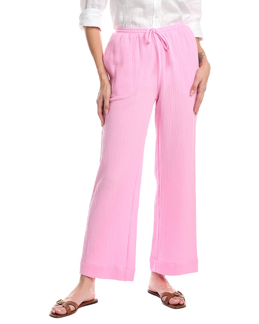 Stellah Maya Double Gauze Relaxed Pant In Pink
