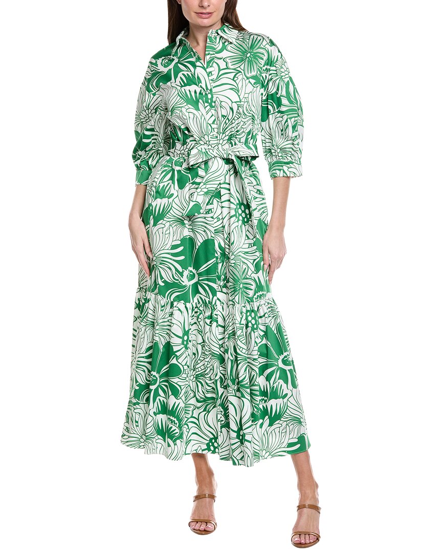 Borgo De Nor Bianca Maxi Dress In Green