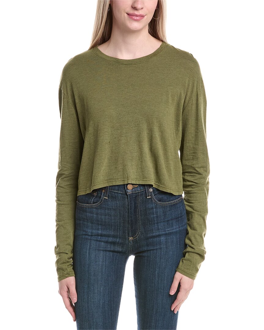 Labiz Jersey Long Sleeve Top In Green