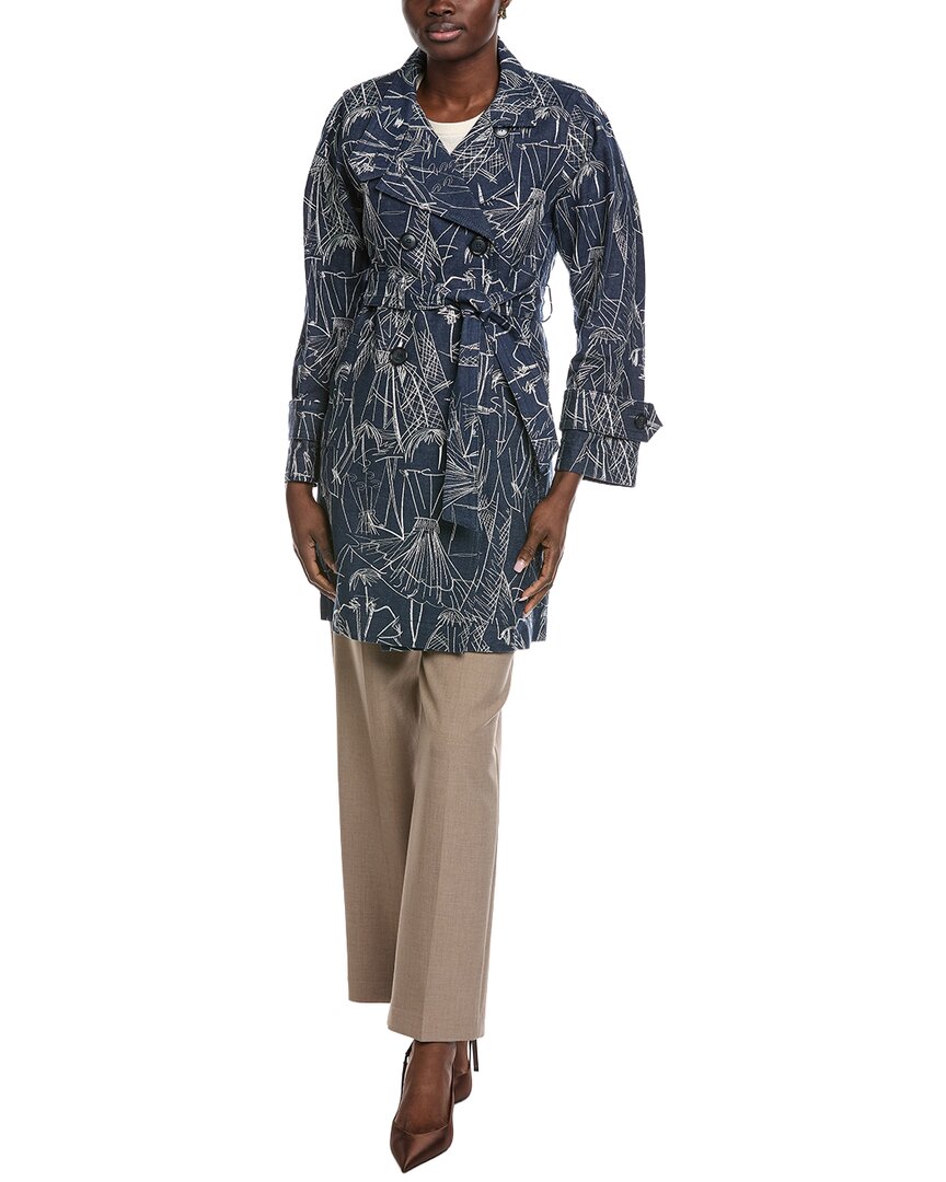 Akris Ornella Coat In Blue