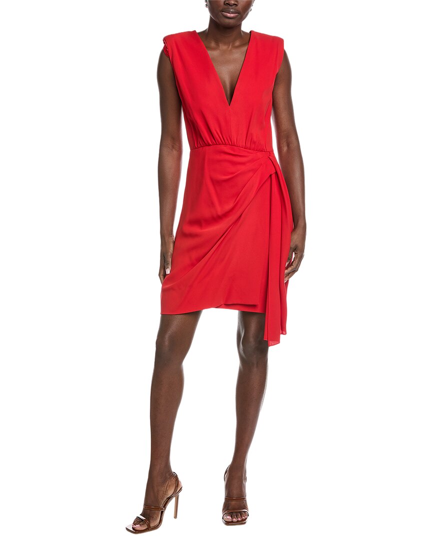 Akris Silk Mini Dress In Red