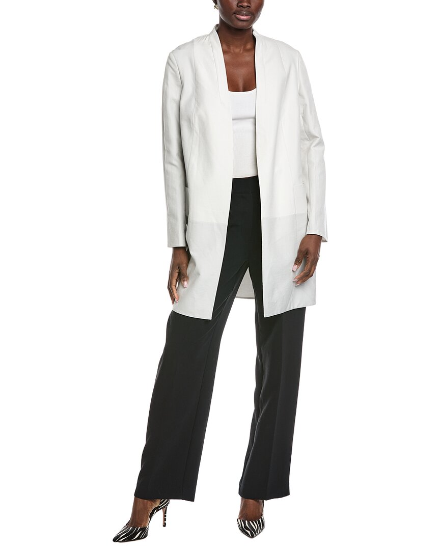Akris Hector Silk-blend Coat In Gray