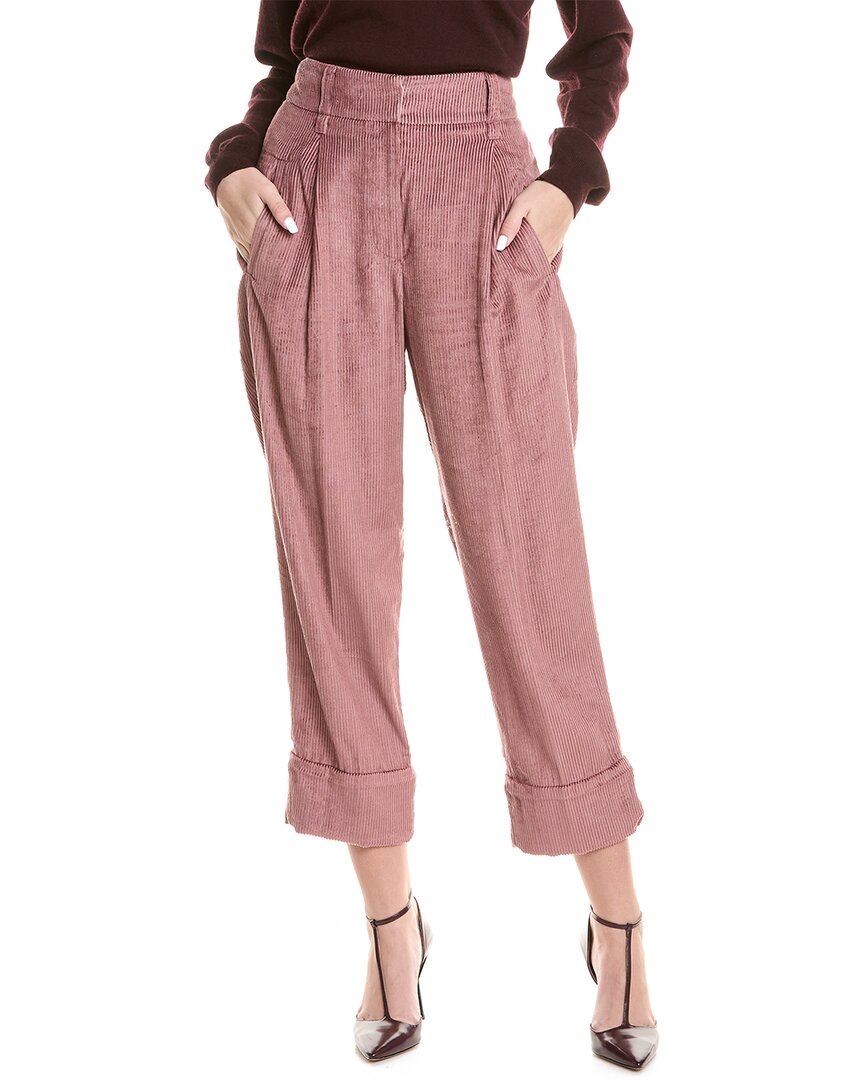 Brunello Cucinelli Linen-blend Pant In Brown