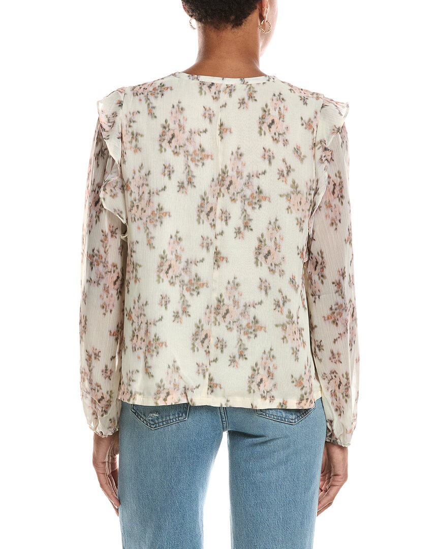 Rd Style Elfi Yoryu Crinkle Chiffon Split Neck Blouse In Multi