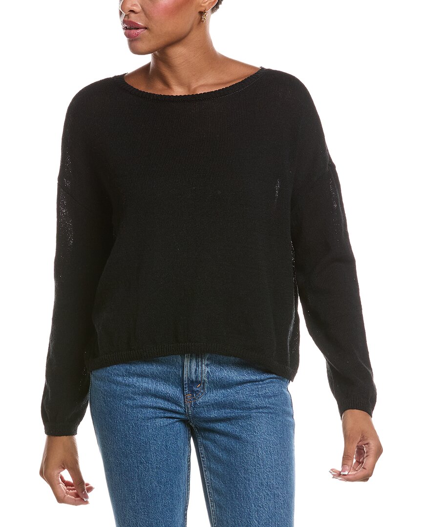 Rd Style Walla Long Sleeve Boatneck Pullover In Black