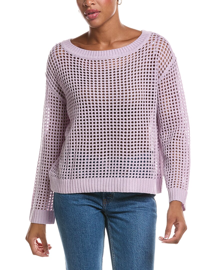 Rd Style Belinda Long Sleeve Boatneck Pullover In Purple