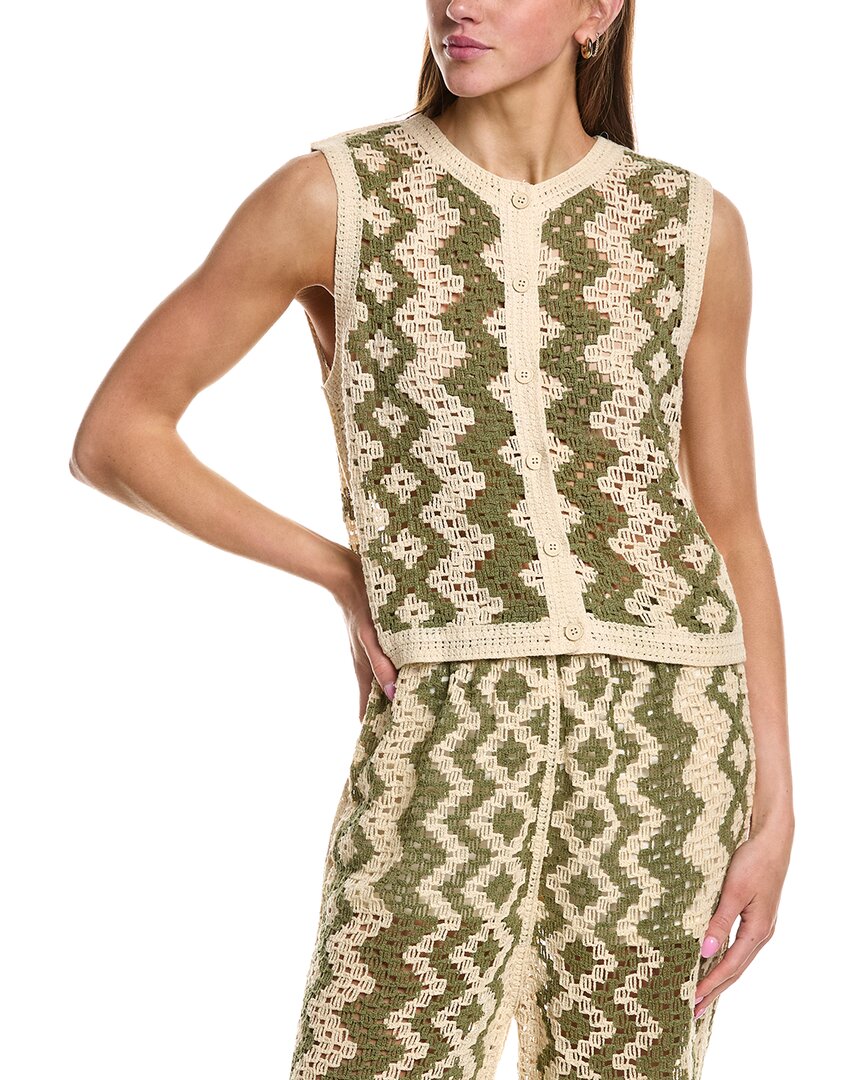 Rd Style Ladies Knit Cardigan In Green