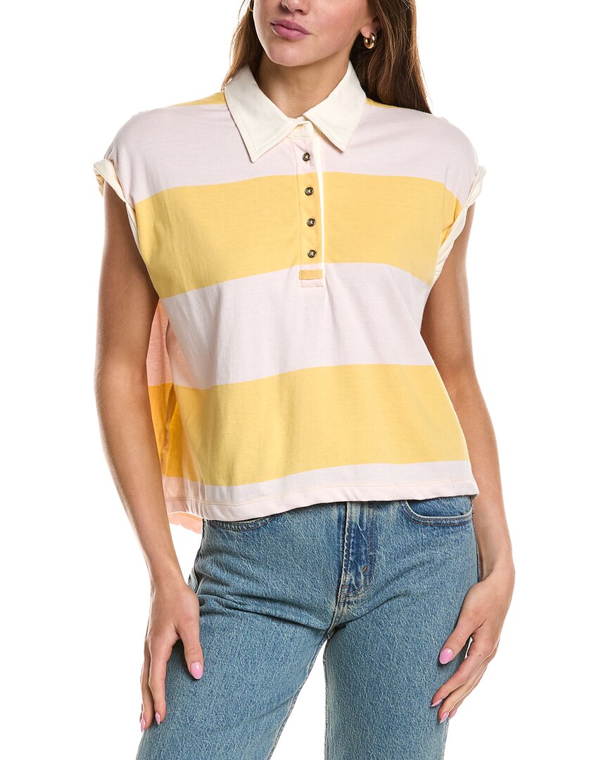 Rd Style Harper Rolled Sleeve Shirt In Yellow
