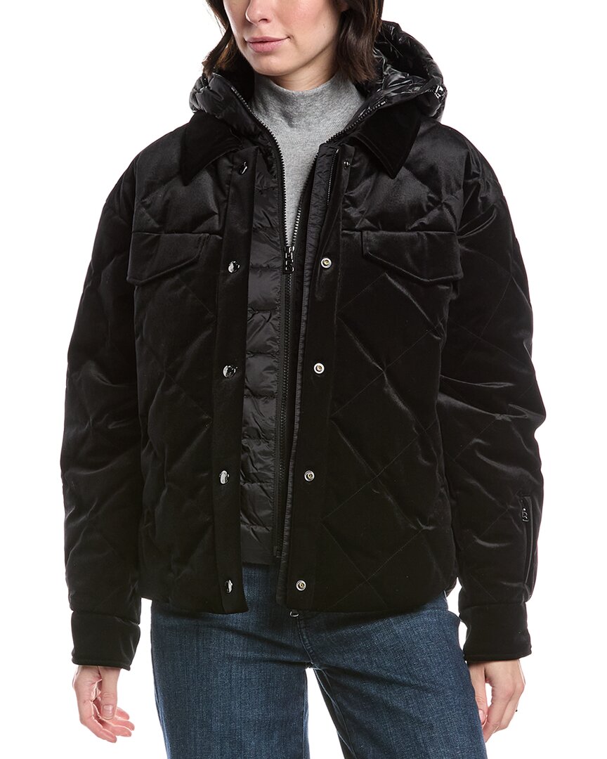 Bogner Vela Velvet Down Jacket In Black