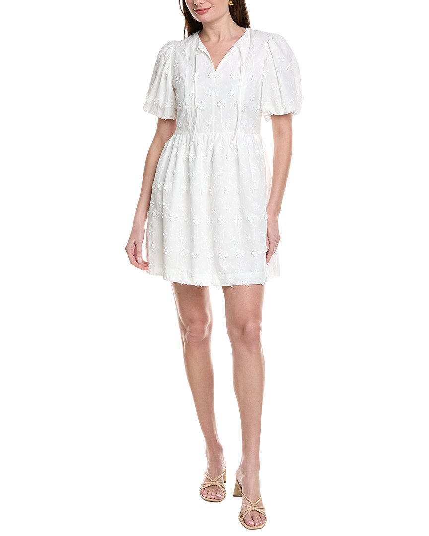 Nanette Lepore Nanette  Short Sleeve Mini Dress In White