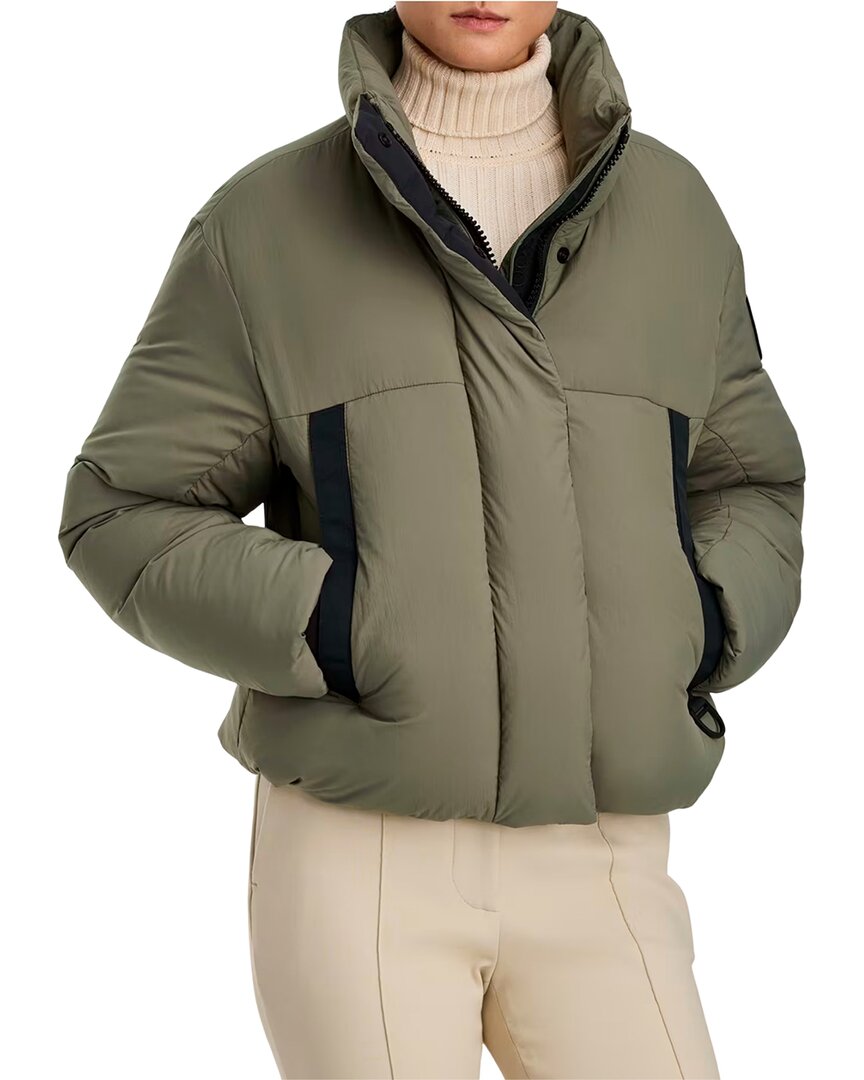Canada Goose Junction Cropped Puffer Black Label Vest In Green