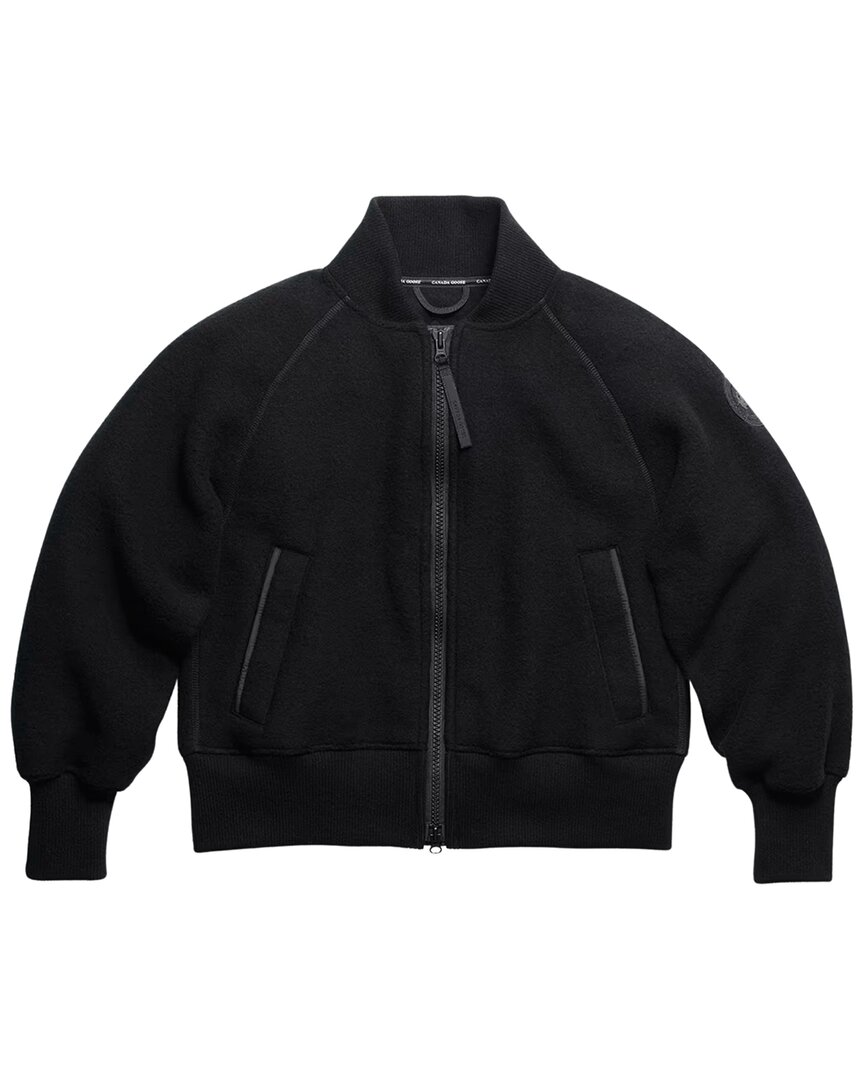 Canada Goose Sierra Fleece Black Label Bomber Jacket In Black