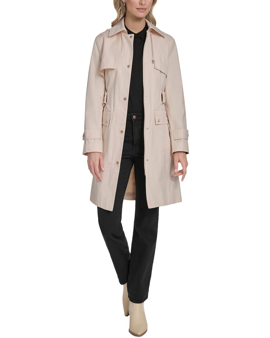 Cole Haan Rain Trench Coat In Sand