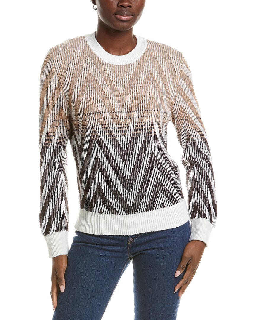 Missoni Knit Wool-blend Sweater In Tan