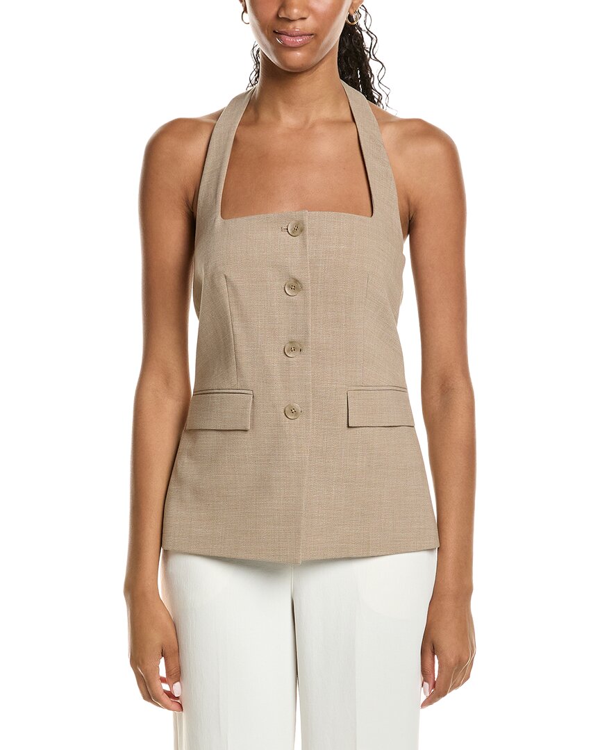 Kenneth Cole Halter Vest In Brown