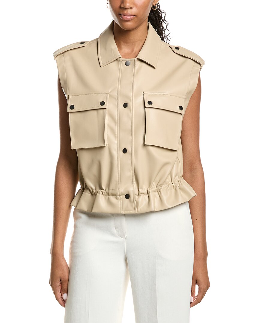Kenneth Cole Drawcord Snap Front Jacket In Brown