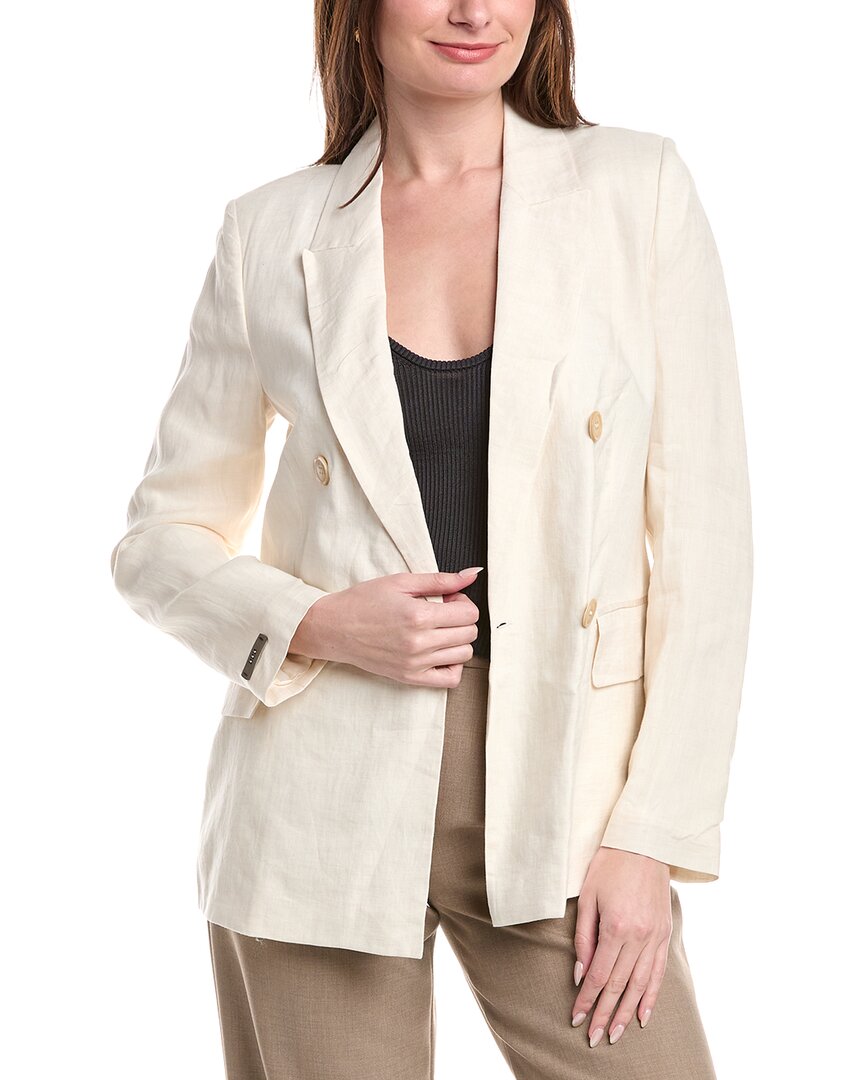 Peserico Linen Jacket In Beige