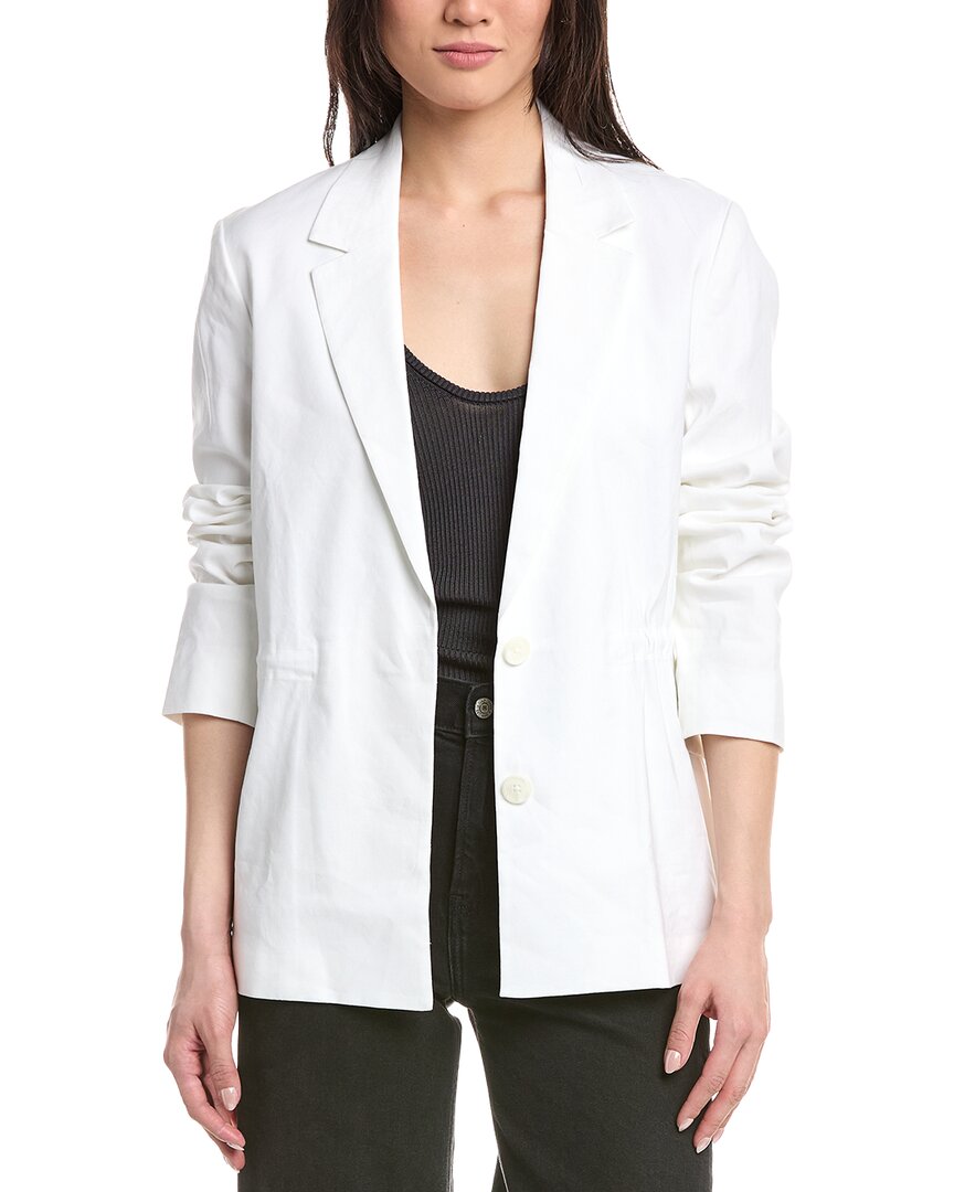 Rag & Bone Spencer Linen Blend Blazer In White