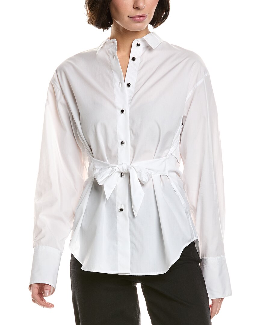 Rag & Bone Eve Poplin Shirt In White