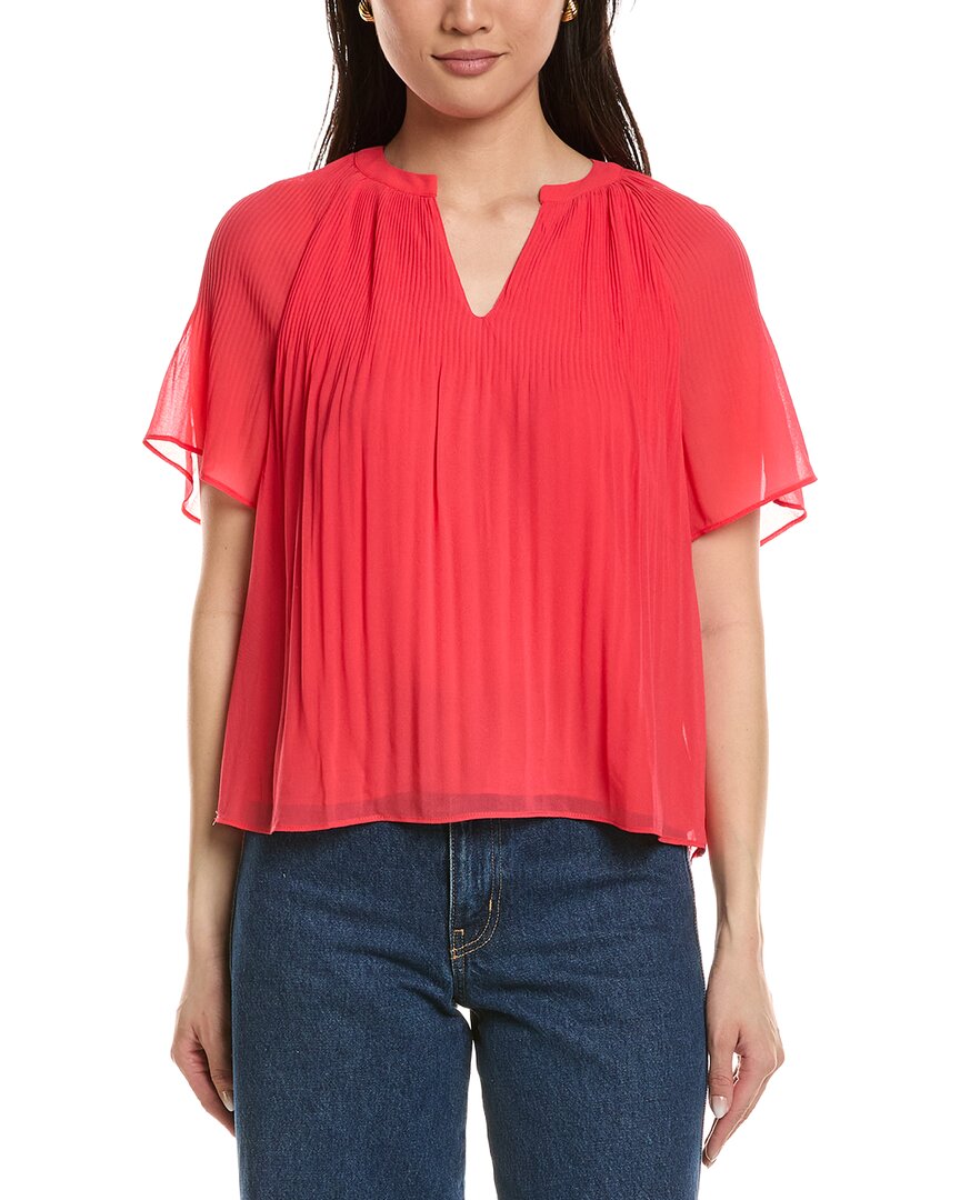 Philosophy Di Lorenzo Serafini Philosophy Release Pleat Blouse In Red