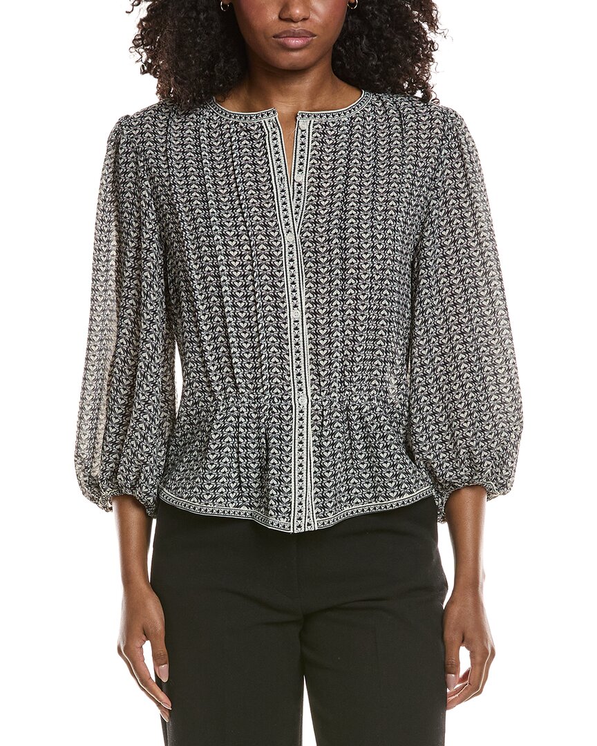 Max Studio Peplum Top In Black