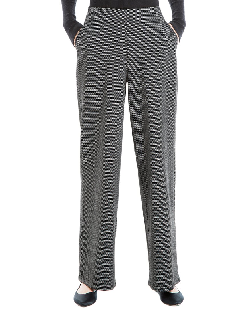 Max Studio Double Knit Easy Leg Trouser In Gray