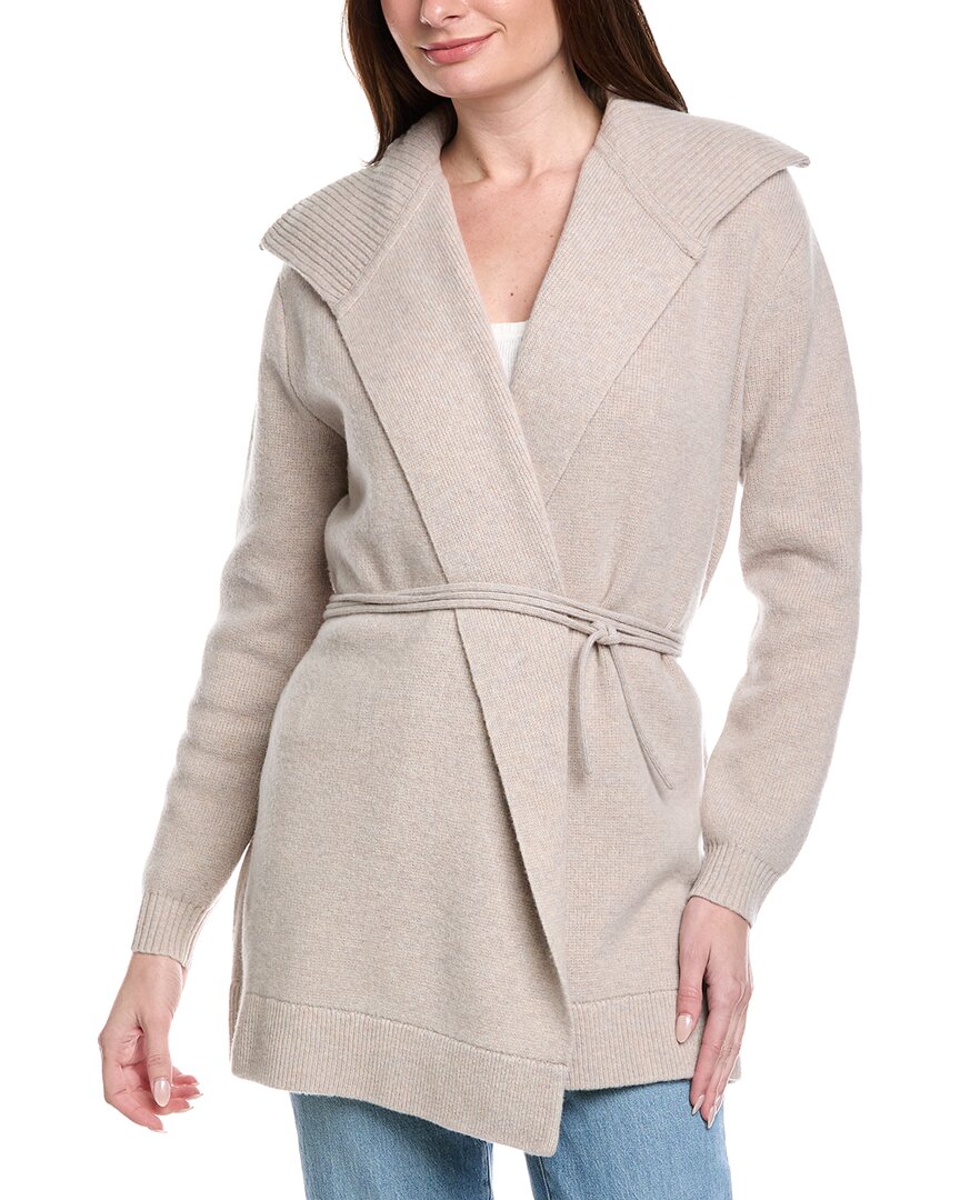 Lilla P Notch Collar Wool Open Cardigan