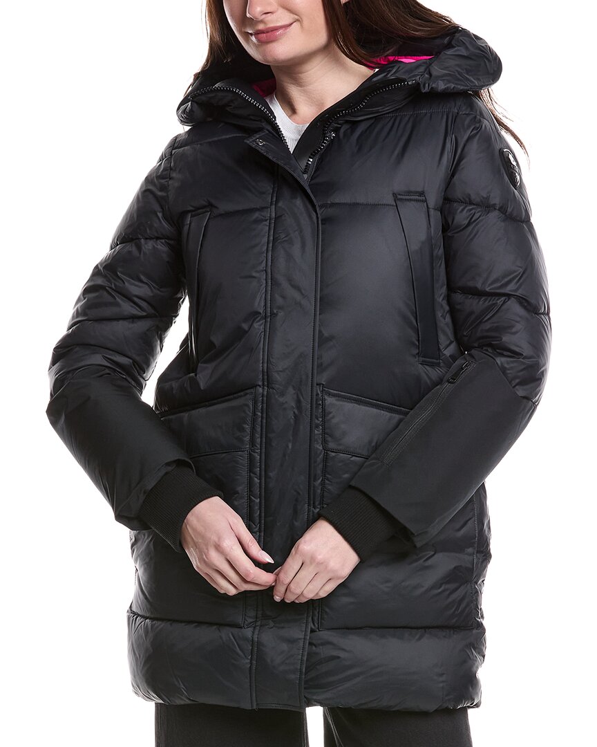 Pajar Mid-length Quilted Parka Puffer In Black