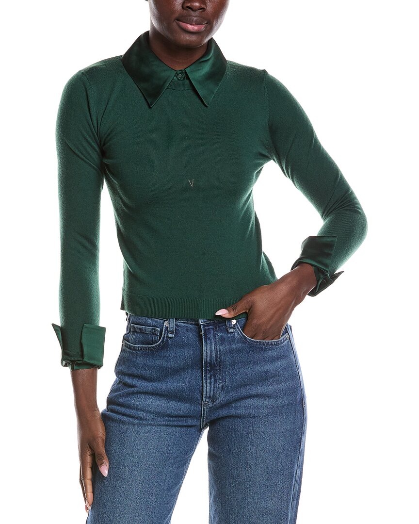 Alice And Olivia Alice + Olivia Donald Faux Leather Miniskirt In Green