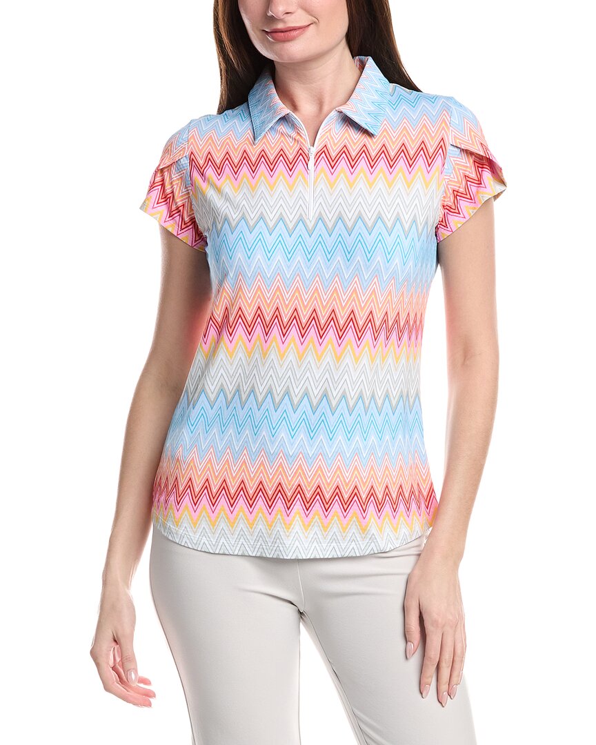 Ibkul Tulip Sleeve Polo Shirt In Pink