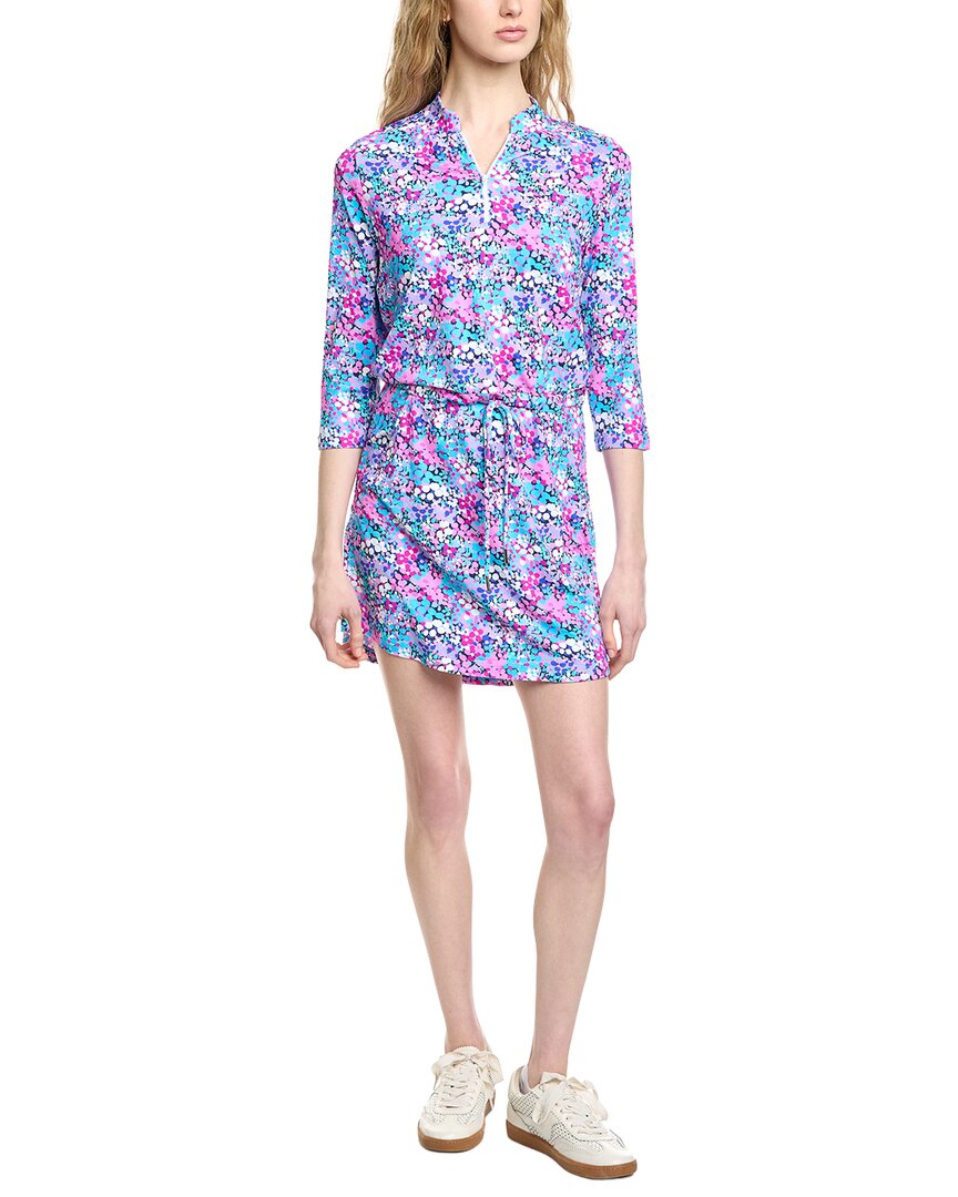 Ibkul 3/4-sleeve Drawstring Dress In Pink