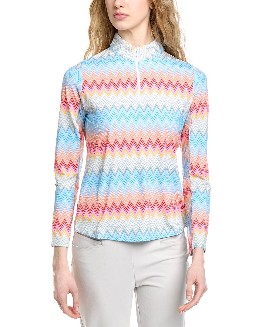 Ibkul Long Sleeve Mock Neck Top In Pink