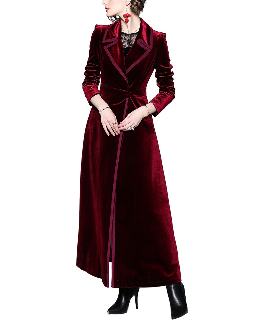 Dza Coat In Burgundy