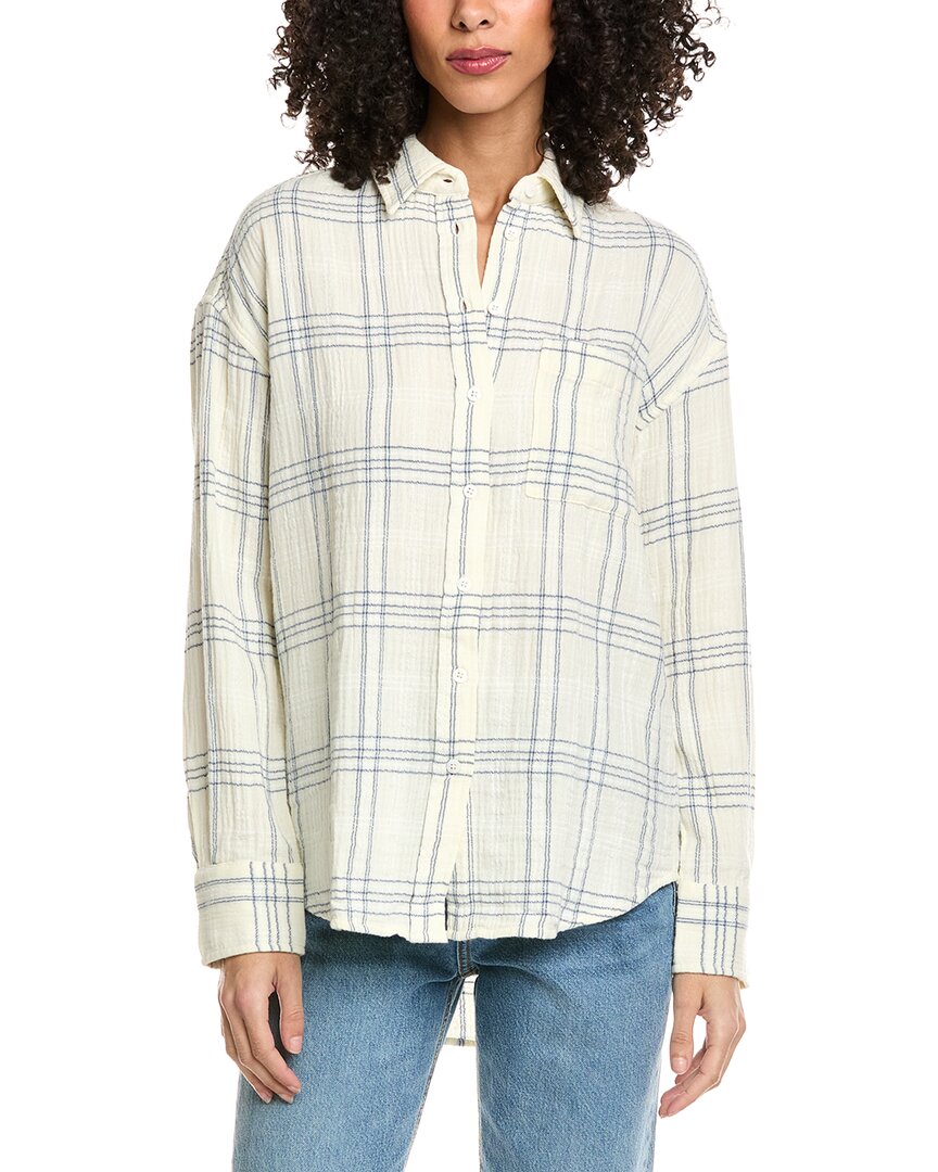 Faherty Dune Gauze Relaxed Shirt In White