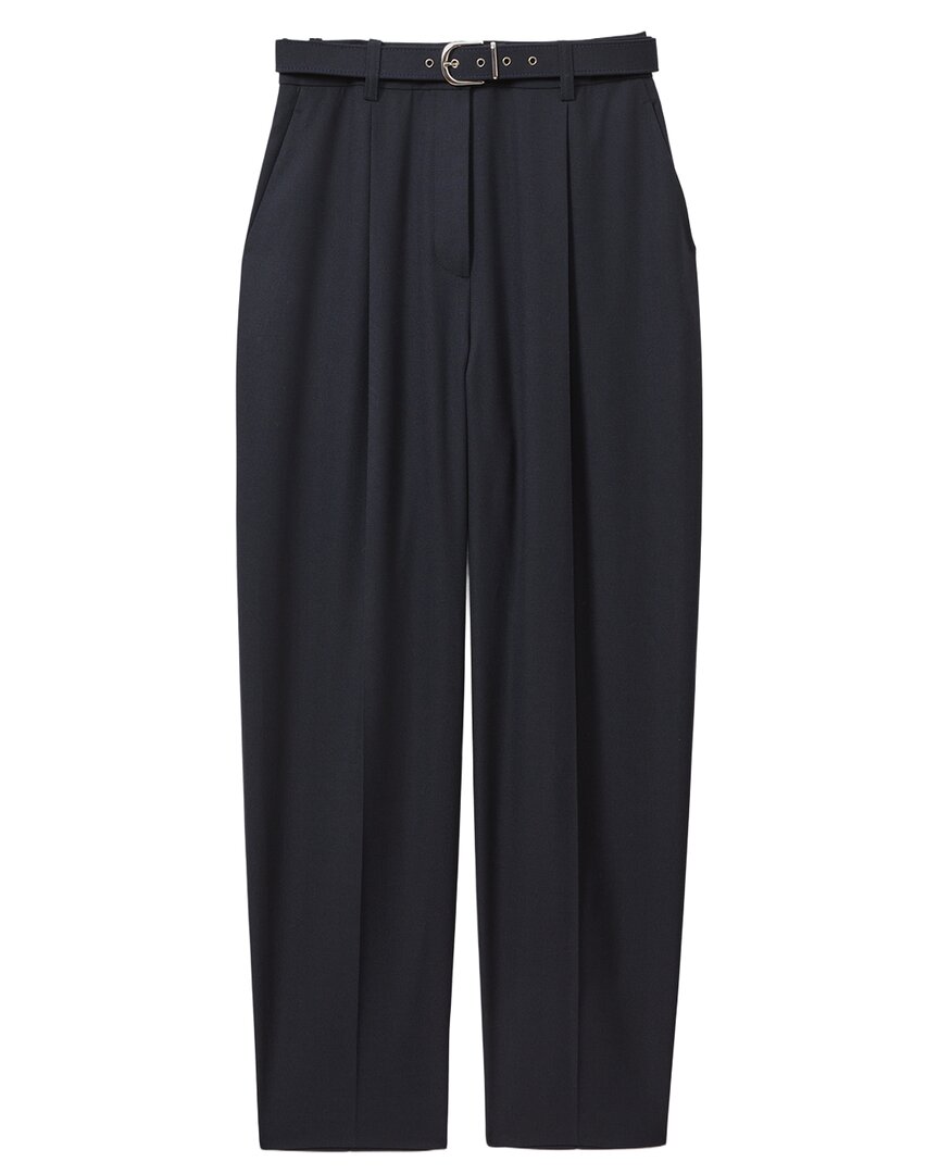 Reiss Freja Belted Tailored Trouser In Navy