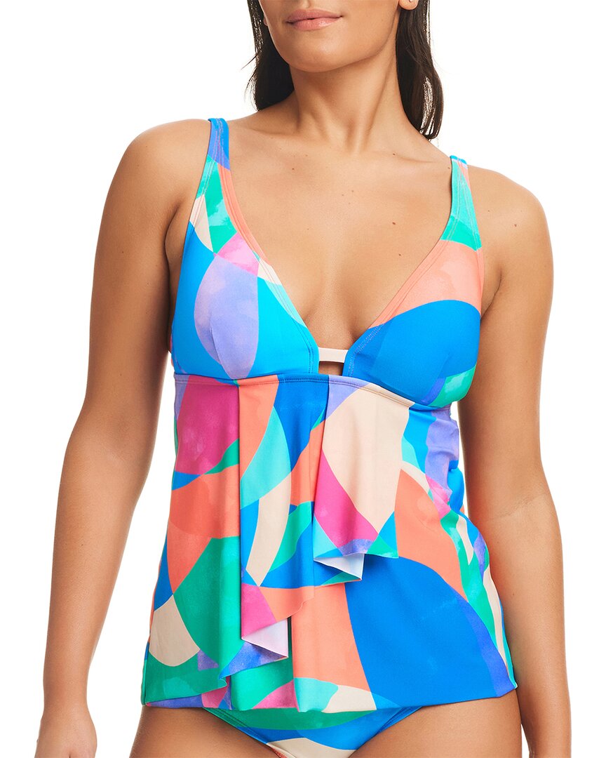 Beyond Control Swimwear Full Circle Cascade Tankini In Multi