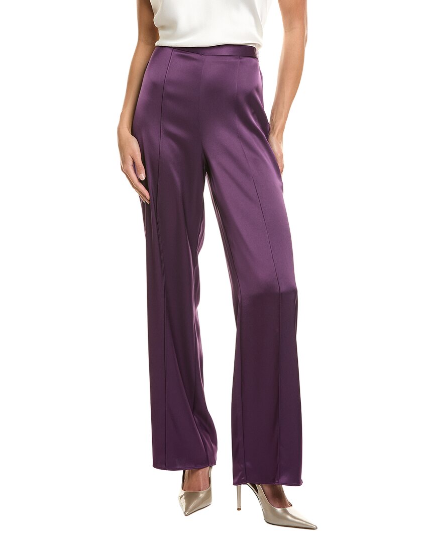 St John St. John Liquid Satin Straight Pant In Purple