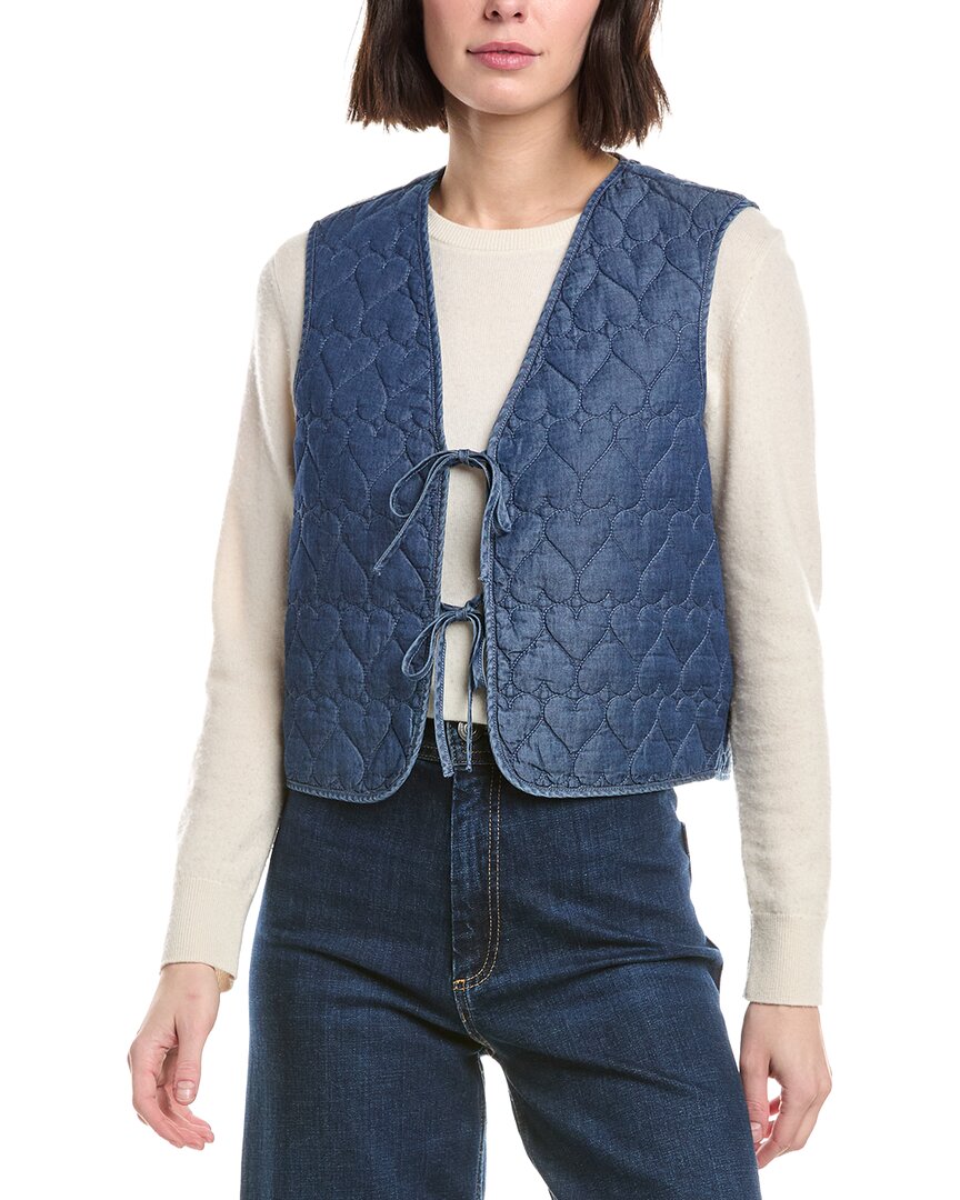 Nanette Lepore Nanette  Heart Pattern Vest In Blue