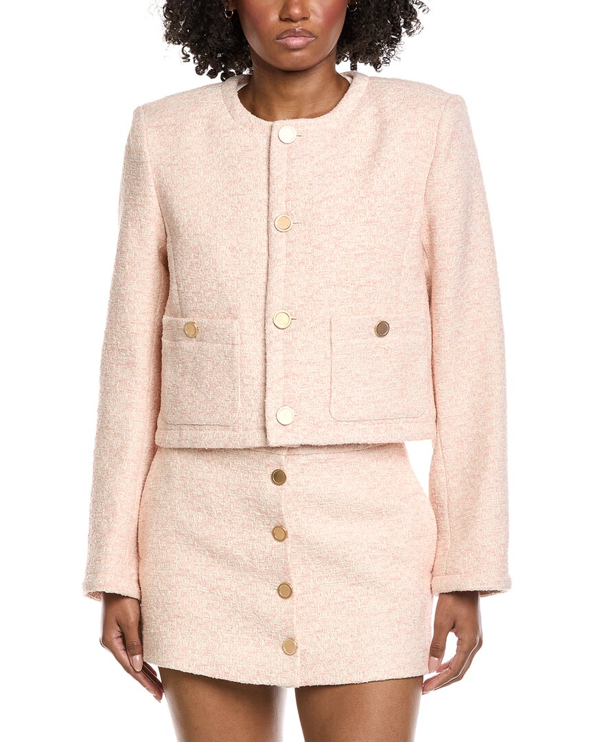 Frame Denim The Tweed Jacket In Pink