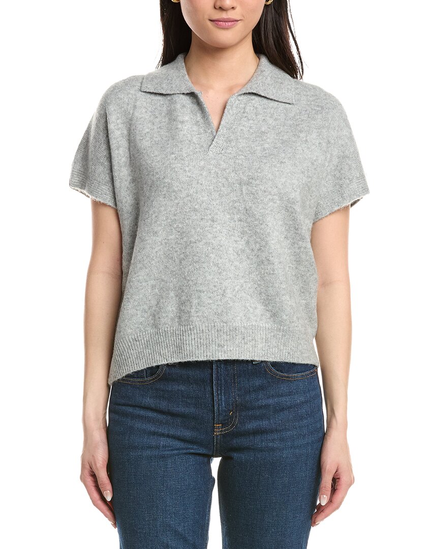 Anna Kay Elena Polo Sweater In Gray