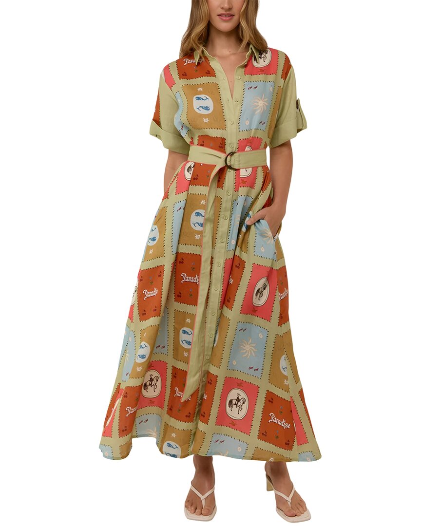 Amina Glam Maxi Dress In Brown