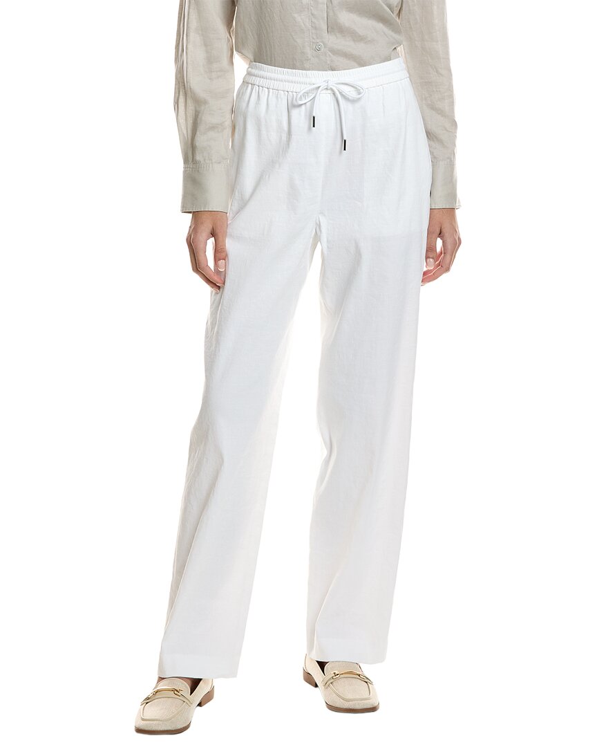 Theory Pull On Linen-blend Pant In Multi