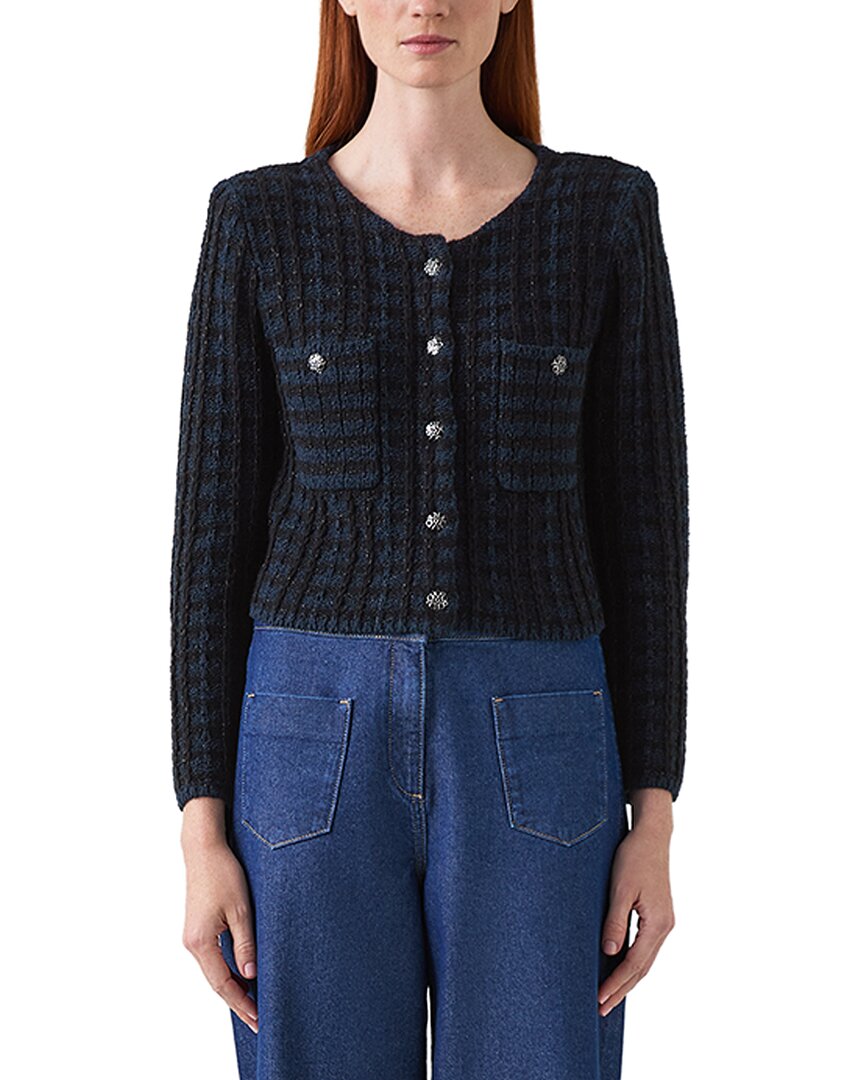 Lk Bennett Millie Wool-blend Cardigan In Multi