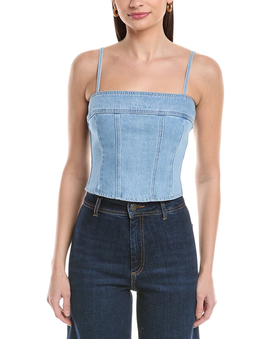 L'agence Arlin Seamed Midi Tank Top In Blue